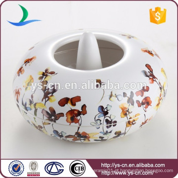 Atacado Floral &amp; Plantas Decal Ceramic Aroma Burner